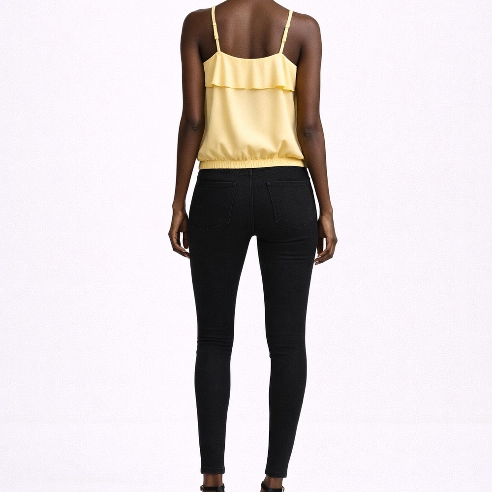 Yellow Ruffle Tank Top - Picture 2 of 5